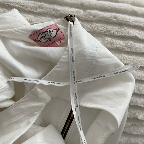 Phoebe Couture Embellished White Shift Cocktail Dress - Picture 9 of 14